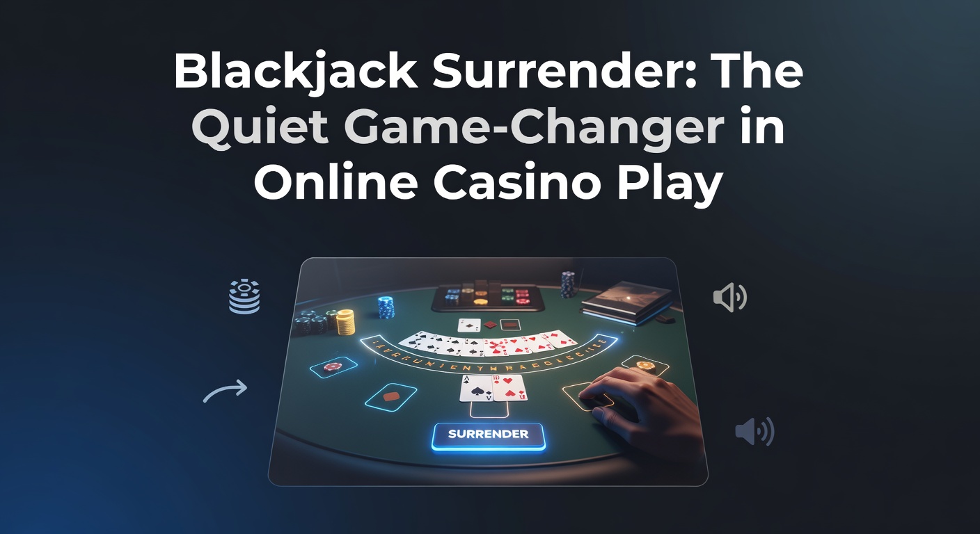 Ein Blackjack-Tisch mit Surrender-Option im Online-Casino, wo Spieler strategisch abgeben können