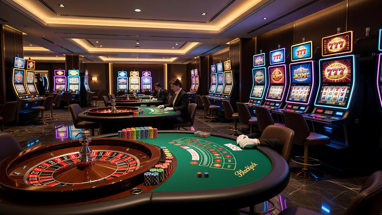 Detailansicht eines digitalen Slot-Spiels mit Walzen und Bonus-Features