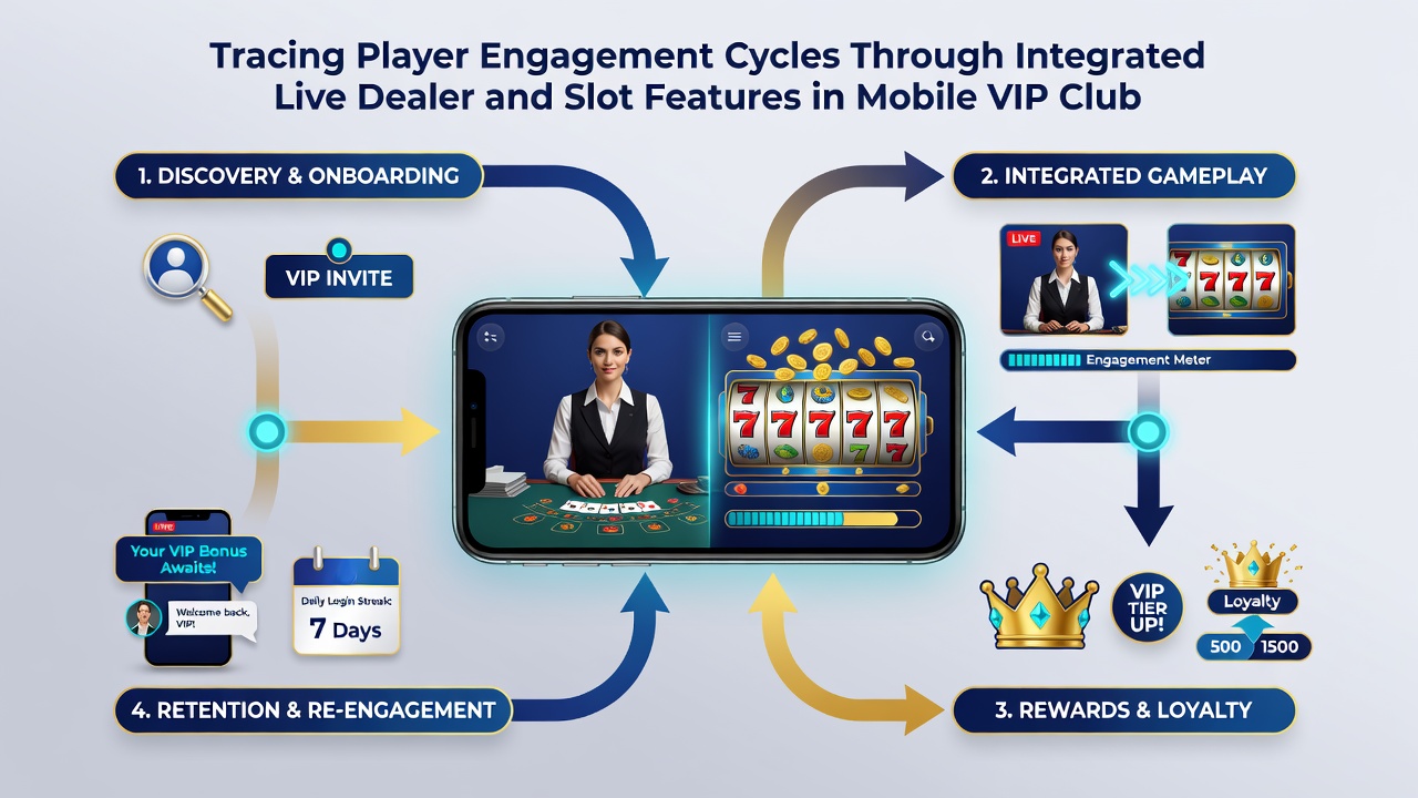 Analyse-Dashboard für VIP-Spieler mit Engagement-Zyklen und integrierten Live- und Slot-Daten